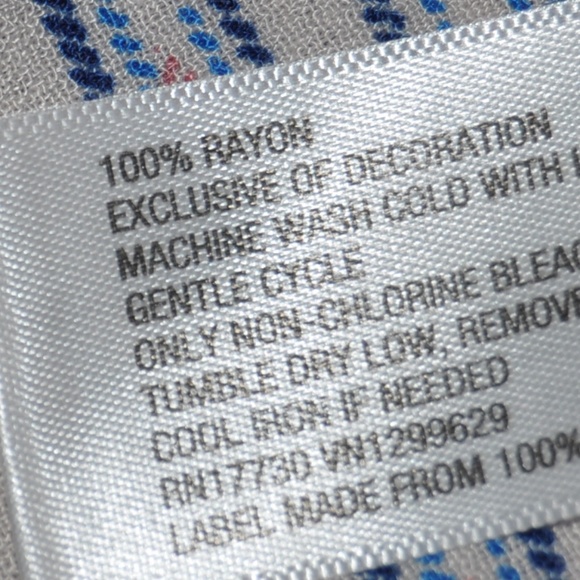 NEW Blue Mixed Print Embroidered Shift Dress [C1] - Picture 7 of 7